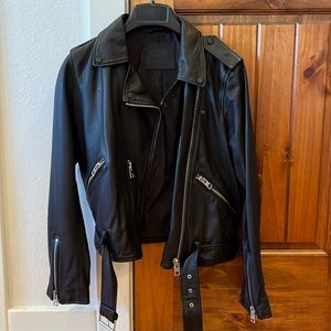Like new All Saints Balfern leather jacket 8